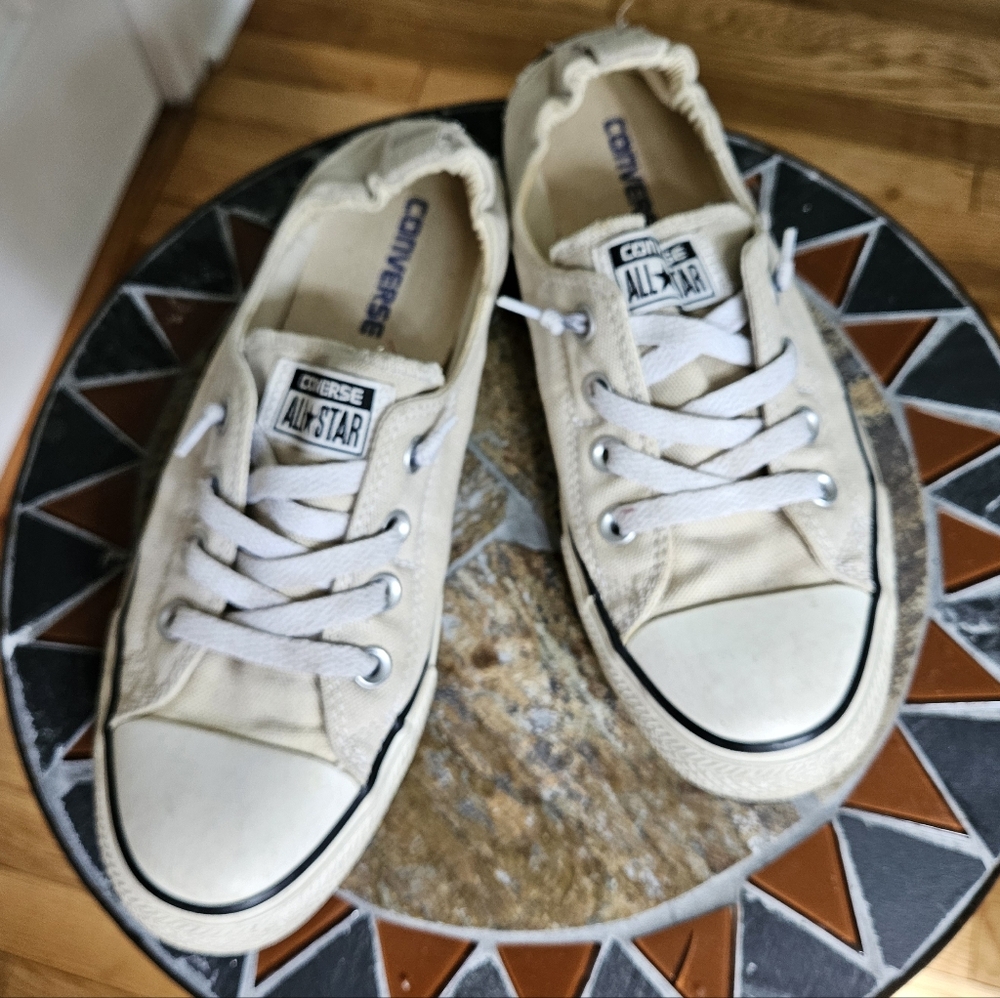 Converse All Star Beige Canvas Sneakers
